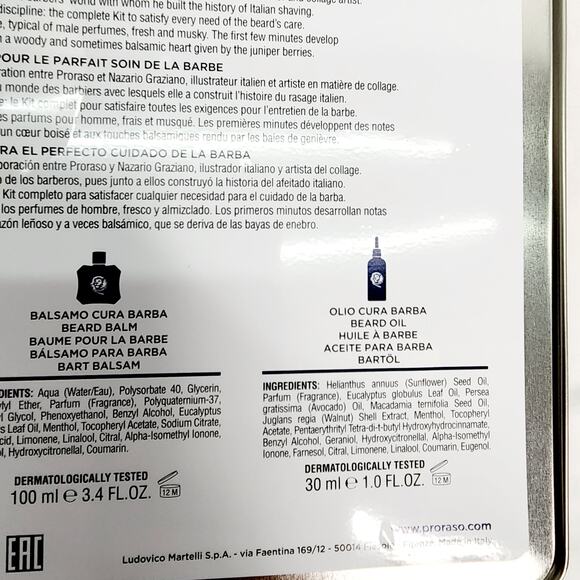 Proraso Beard Care Set with Beard Wash, Beard Oil and Beard Balm Azur Lime Scent - Picture 15 of 16